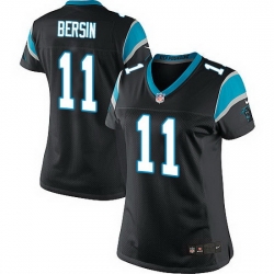 Nike Panthers #11 Brenton Bersin Black Team Color Women Stitched NFL Jersey