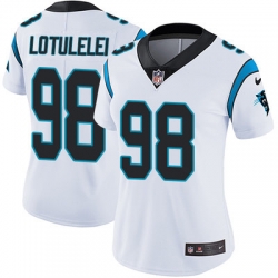 Nike Panthers #98 Star Lotulelei White Womens Stitched NFL Vapor Untouchable Limited Jersey