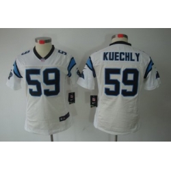 Women Nike Carolina Panthers 59# Kuechly White Color[Women Limited Jerseys]