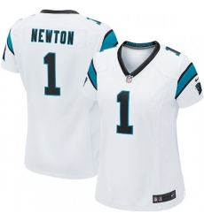 Womens Nike Carolina Panthers 1 Cam Newton Game White NFL Jersey