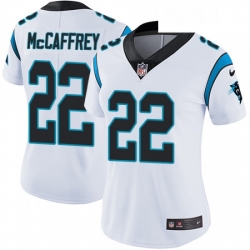 Womens Nike Carolina Panthers 22 Christian McCaffrey White Vapor Untouchable Limited Player NFL Jersey