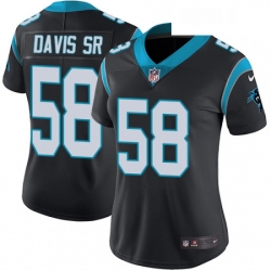 Womens Nike Carolina Panthers 58 Thomas Davis Black Team Color Vapor Untouchable Limited Player NFL Jersey