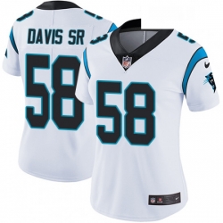 Womens Nike Carolina Panthers 58 Thomas Davis Elite White NFL Jersey