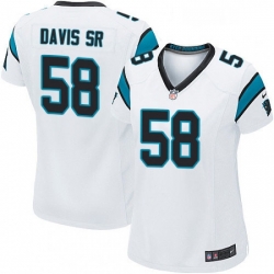 Womens Nike Carolina Panthers 58 Thomas Davis Game White NFL Jersey