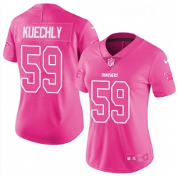 Womens Nike Carolina Panthers 59 Luke Kuechly Limited Pink Rush Fashion NFL Jersey