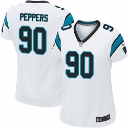 Womens Nike Carolina Panthers 90 Julius Peppers Game White NFL Jersey