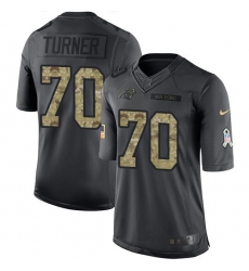 Nike Panthers #70 Trai Turner Black Youth Stitched NFL Limited 2016 Salute to Service Jersey