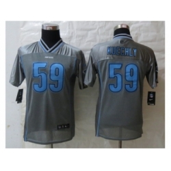 Youth Nike Carolina Panthers #59 Kuechly Grey Jerseys(Vapor)