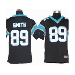 Youth Nike Carolina Panthers #89 Steve Smith Black Jerseys