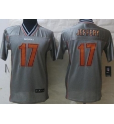 Kids Nike Chicago Bears 17 Alshon Jeffery Grey Vapor Elite Jerseys