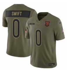 Men Chicago Bears 0 D 27Andre Swift Olive 2025 F U S E  Salute to Service Limited Stitched Football Jersey Men Chicago Bears 0 D 27Andre Swift Olive 2025 F U S E  Salute to Service Limited Stitched Football Jersey