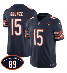 Men Chicago Bears  15 Rome Odunze Navy 2026 With Mike Ditka 89 Patch F U S E  Vapor Untouchable Limited Stitched Football Jersey