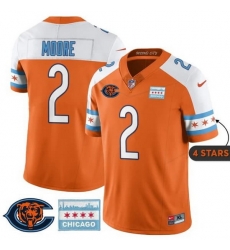 Men Chicago Bears 2 D J Moore Orange Alternate City Edition F U S E With Chicago Flag Vapor Untouchable Limited Stitched Football Jersey Men Chicago Bears 2 D J Moore Orange Alternate City Edition F U S E With Chicago Flag Vapor Untouchable Limited Stitched Football Jersey