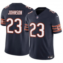 Men Chicago Bears 23 Roschon Johnson Navy 2023 F U S E  Vapor Stitched Football Jersey