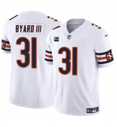 Men Chicago Bears 31 Kevin Byard III White 2024 F U S E  With 1 Star C Patch Vapor Untouchable Limited Stitched Football Jersey