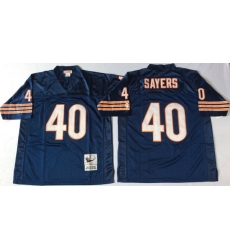 Men Chicago Bears 40 Gale Sayers Navy M&N 1985 Throwback Jersey