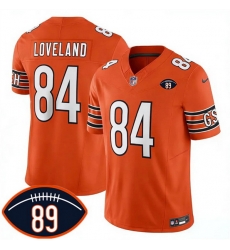 Men Chicago Bears  84 Colston Loveland Orange 2026 F U S E  With Mike Ditka 89 Patch Vapor Untouchable Limited Stitched Football Jersey