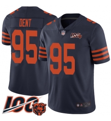 Men Chicago Bears 95 Richard Dent Limited Navy Blue Rush Vapor Untouchable 100th Season Football Jersey 