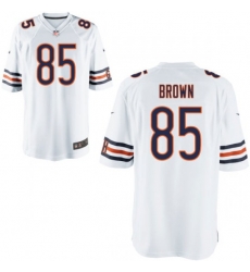 Men's NIKE Chicago Bears #85 DANIEL BROWN White Elite JERSEY