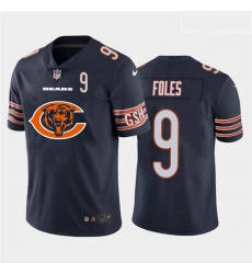 Nike Bears 9 Nick Foles Navy Team Big Logo Number Vapor Untouchable Limited Jersey