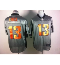 Nike Chicago Bears 13 Johnny Knox Grey Elite Shadow NFL Jersey