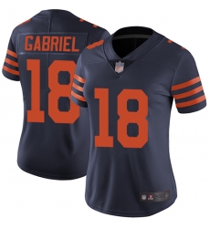 Women Bears 18 Taylor Gabriel Navy Blue Alternate Stitched Football Vapor Untouchable Limited Jersey