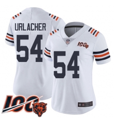 Women Chicago Bears 54 Brian Urlacher White 100th Season Limited Football Jersey