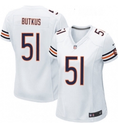 Womens Nike Chicago Bears 51 Dick Butkus Game White NFL Jersey