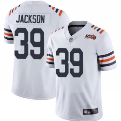 Bears 39 Eddie Jackson White Alternate Youth Stitched Football Vapor Untouchable Limited 100th Season Jersey