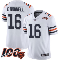 Youth Chicago Bears 16 Pat ODonnell White 100th Season Limited Football Jersey