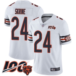 Youth Chicago Bears 24 Buster Skrine White Vapor Untouchable Limited Player 100th Season Football Jersey