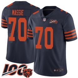 Youth Chicago Bears 70 Bobby Massie Limited Navy Blue Rush Vapor Untouchable 100th Season Football Jersey 