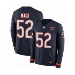 Youth Nike Chicago Bears 52 Khalil Mack Limited Navy Blue Therma Long Sleeve NFL Jersey