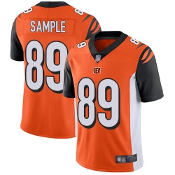 Bengals 89 Drew Sample Orange Alternate Men Stitched Football Vapor Untouchable Limited Jersey