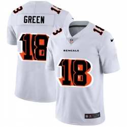 Cincinnati Bengals 18 A J  Green White Men Nike Team Logo Dual Overlap Limited NFL Jersey