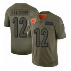 Men Cincinnati Bengals 12 Alex Erickson Limited Camo 2019 Salute to Service Football Jersey