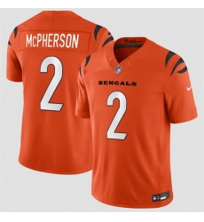 Men Cincinnati Bengals 2 Evan McPherson Orange 2026 F U S E Vapor Untouchable Limited Stitched Football Jersey Men Cincinnati Bengals 2 Evan McPherson Orange 2026 F U S E Vapor Untouchable Limited Stitched Football Jersey