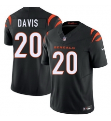 Men Cincinnati Bengals  20 Tacario Davis Black 2026 Draft F U S E  Vapor Untouchable Limited Stitched Football Jersey