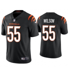 Men Cincinnati Bengals 55 Logan Wilson 2021 Black Vapor Untouchable Limited Stitched Jersey