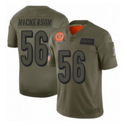 Men Cincinnati Bengals 56 Hardy Nickerson Limited Camo 2019 Salute to Service Football Jersey