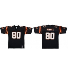 Men Cincinnati Bengals  80 Peter Warrick Black 2001 Home Stitched Football Jersey
