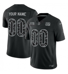 Men Cincinnati Bengals Active Player Custom Black F U S E  2026 Salute to Service Limited Stitched Football Jersey