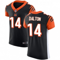 Mens Nike Cincinnati Bengals 14 Andy Dalton Black Team Color Vapor Untouchable Elite Player NFL Jersey