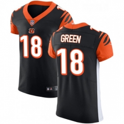 Mens Nike Cincinnati Bengals 18 AJ Green Black Team Color Vapor Untouchable Elite Player NFL Jersey