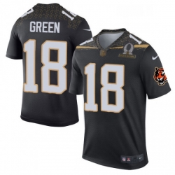 Mens Nike Cincinnati Bengals 18 AJ Green Elite Black Team Irvin 2016 Pro Bowl NFL Jersey