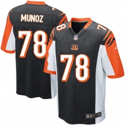 Mens Nike Cincinnati Bengals 78 Anthony Munoz Game Black Team Color NFL Jersey