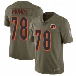 Mens Nike Cincinnati Bengals 78 Anthony Munoz Limited Olive 2017 Salute to Service NFL Jersey