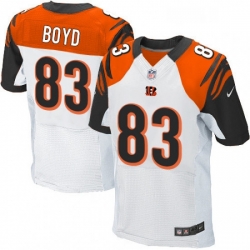 Mens Nike Cincinnati Bengals 83 Tyler Boyd Elite White NFL Jersey