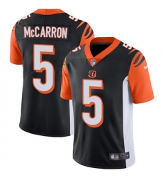 Nike Bengals #5 AJ McCarron Black Team Color Mens Stitched NFL Vapor Untouchable Limited Jersey