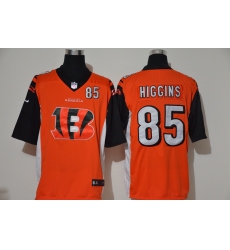 Nike Bengals 85 Tee Higgins Orange Team Big Logo Number Vapor Untouchable Limited Jersey